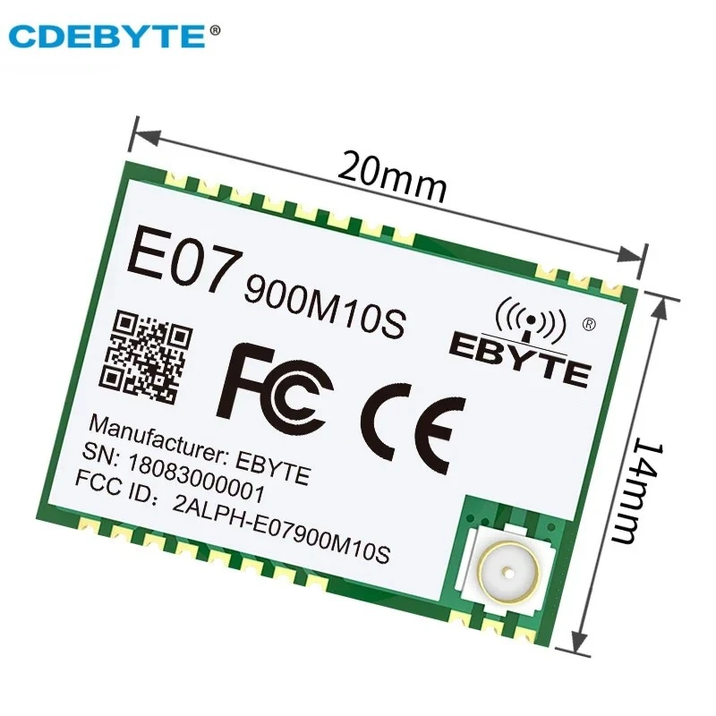 Modul RF Nirkabel CC1101 868/915MHZ CDEBYTE E07-900M10S Antena Lubang Stempel Jarak Jauh 1.5km Paket SMD Modul Nirkabel SPI