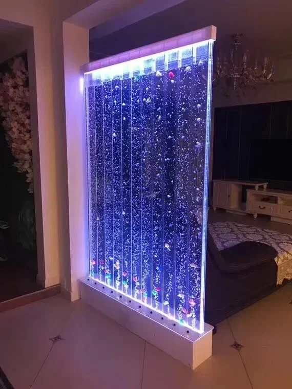 Water Curtain Wall Water Wall Bubble Water Dance Acrylic Screen and Partition Hallway Fish Tank Living Room Aquarium