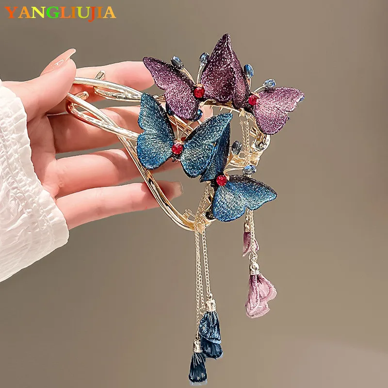 Metal Butterfly Hairpin Japanese And South Korean Style Luxury Fashion Personality Hair Accessories Ms Wedding Accessories 2022