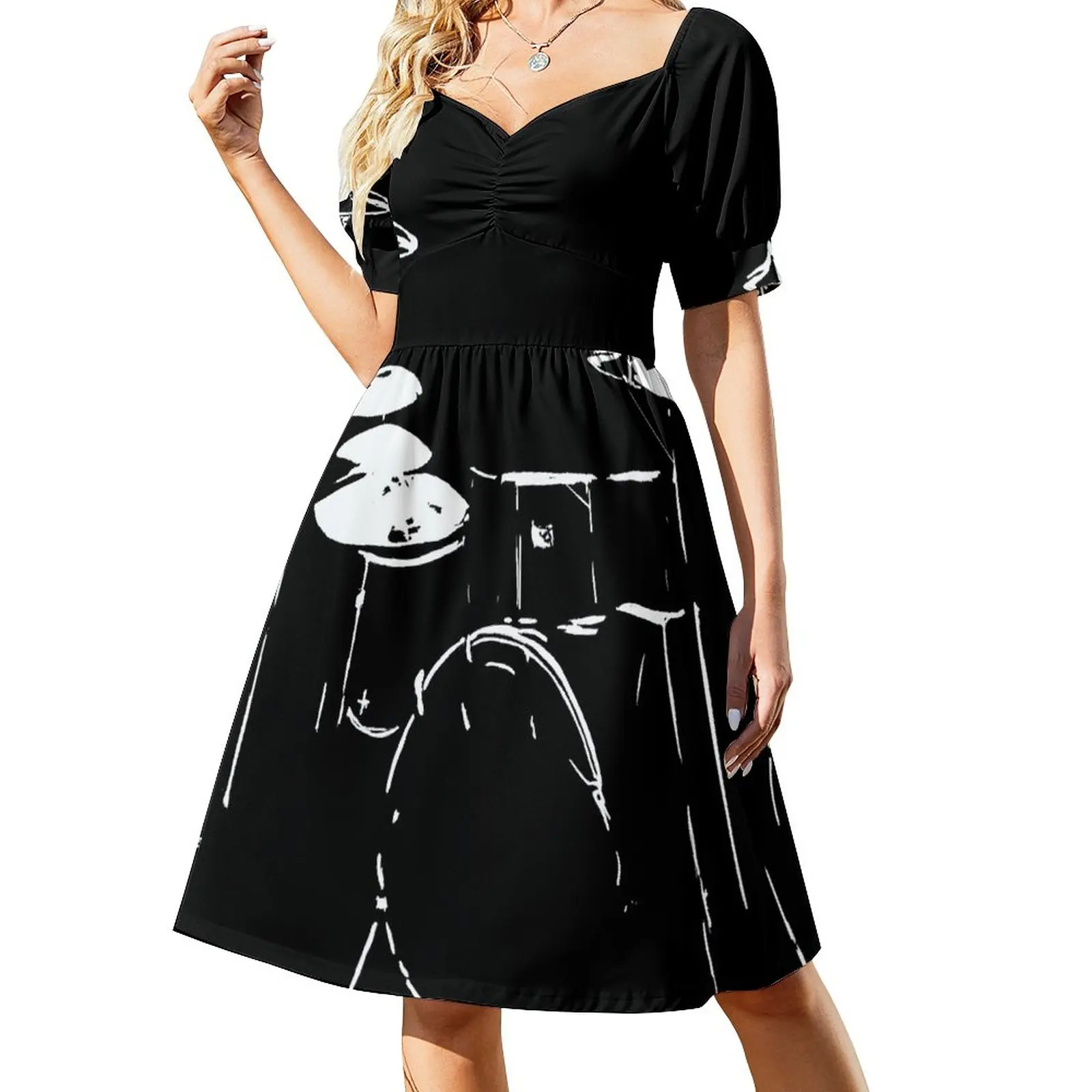 

Drum kit black and white Dress Party dresses Cocktail of dresses