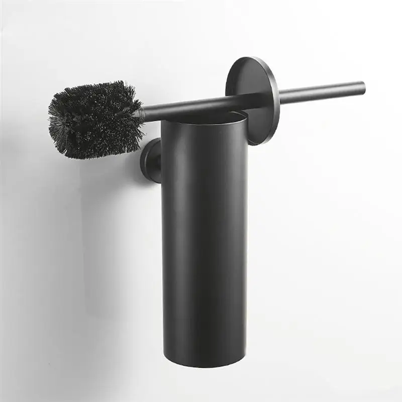 

Bathroom Toilet Brush Holder, Wall Mounted Stainless Steel Set Premium Quality, with Solid Handle and Durable Bristles