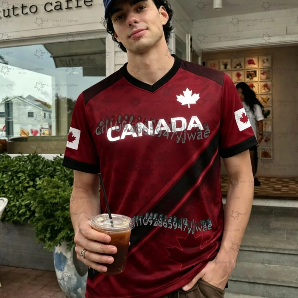 26 novas camisetas de futebol do Canadá para homens e mulheres, presente para fãs, camiseta para amantes, presente para fãs, tamanho grande, moda urba