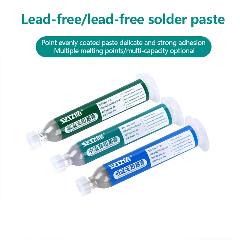 138/183/227℃ Solder Paste Syringe Flux For Soldering SMD BGA IC PCB Needle Tube Tin Solder Paste Welding Paste Welding