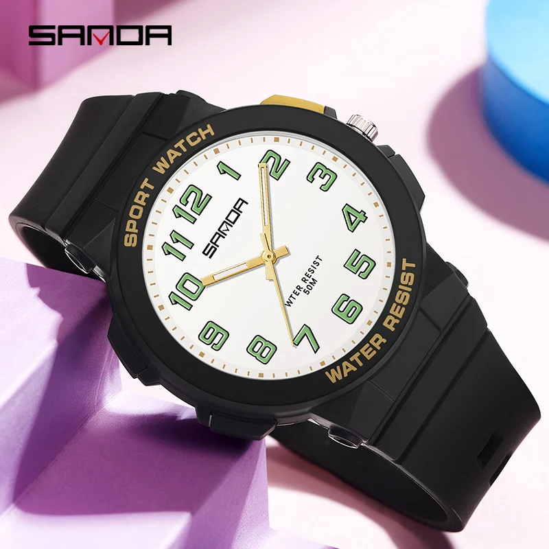 SANDA Women Outdoor Sports Hands New Luxury Brand High Quality Quartz Watch 30M Waterproof Silicone Watches Casual Fashion Women