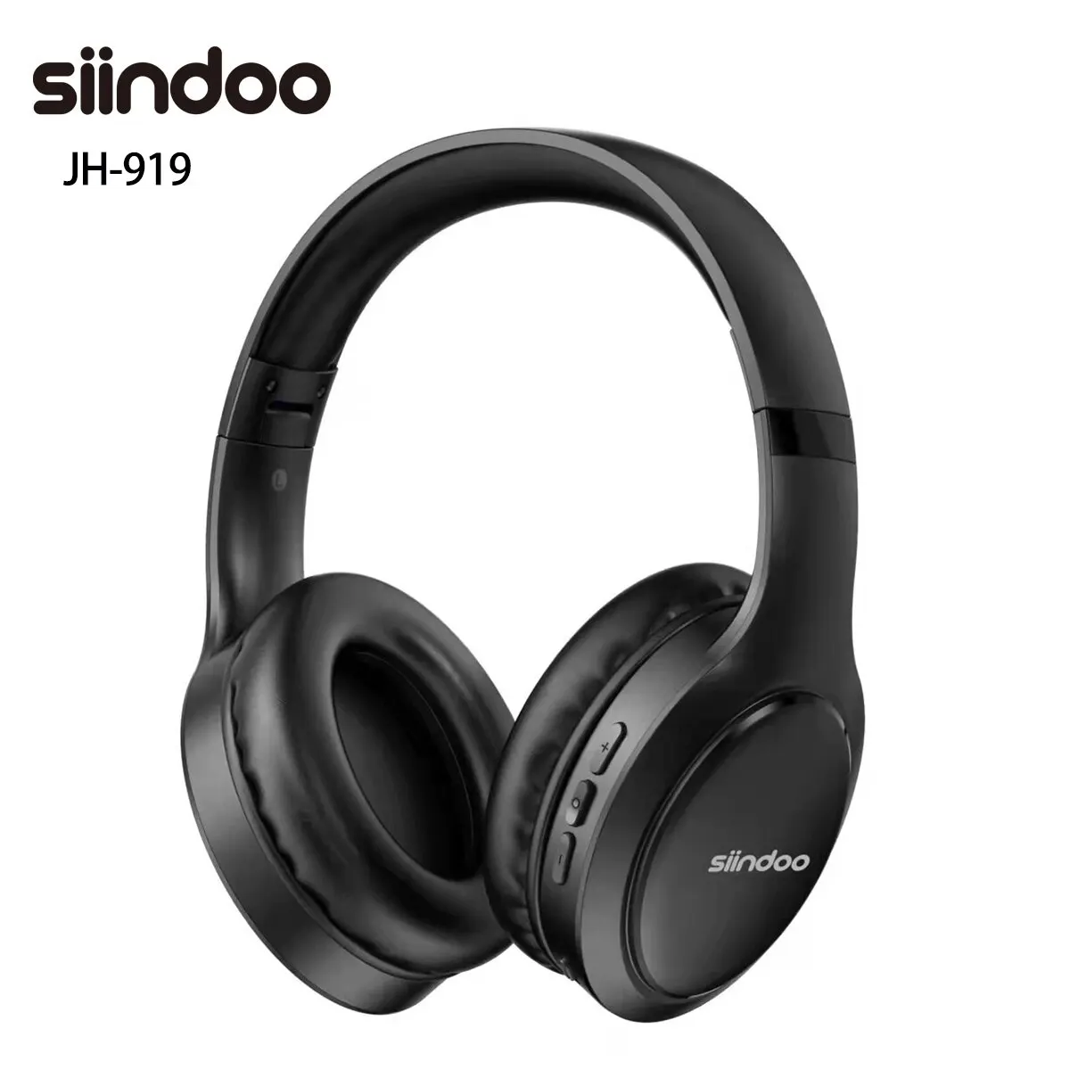 Siindoo-Casque Bluetooth sans fil JH919, écouteurs stéréo pliables, super basses, réduction du bruit, micro pour ordinateur portable, PC, TV