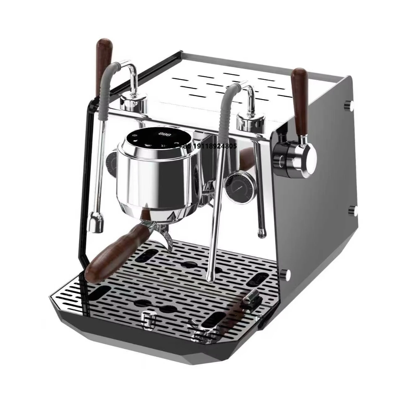 

Профессиональная полуавтоматическая эспрессо-машина премиум-класса из импортной нержавеющей стали с двумя насосами, многофункциональная