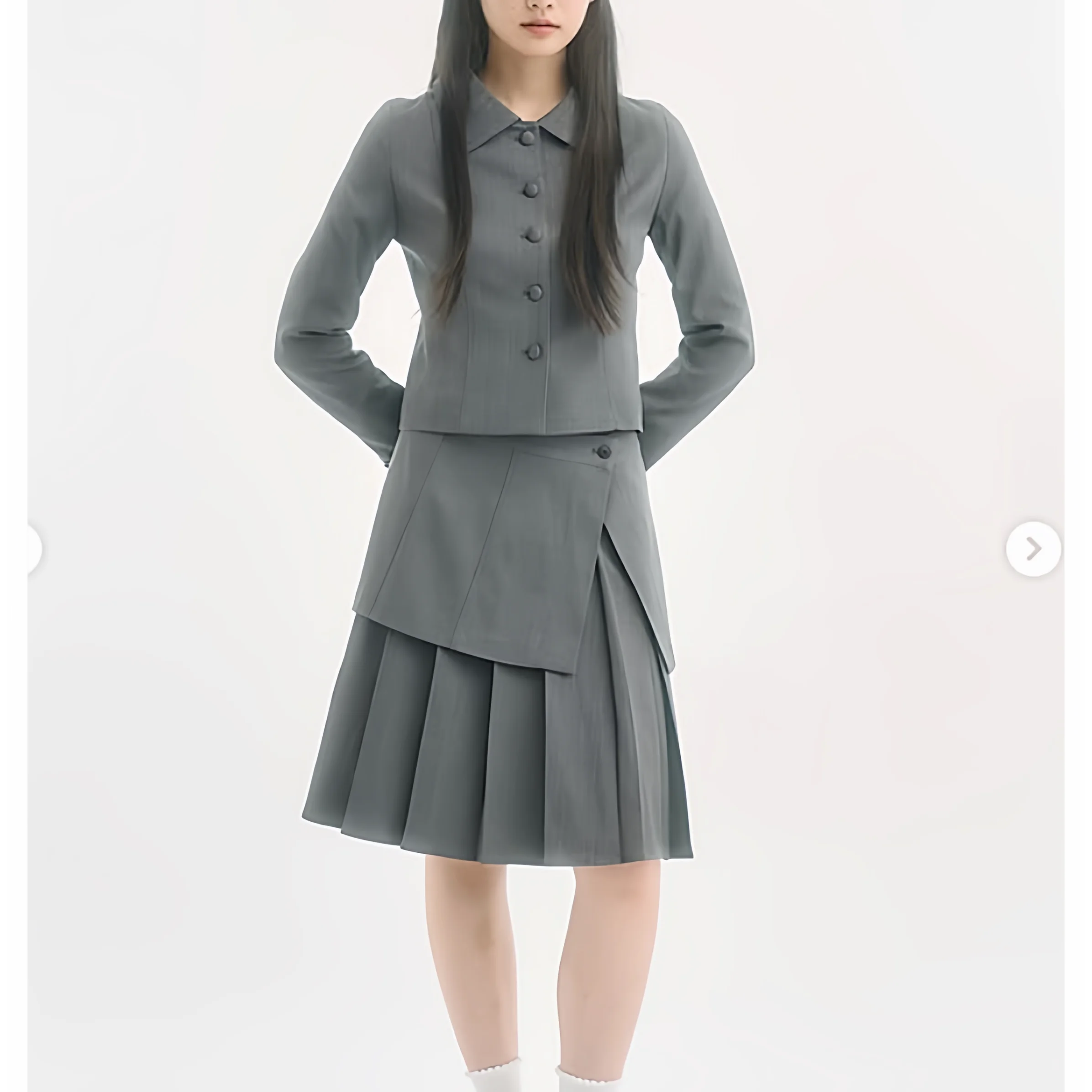 معطف Sle ort ذو لون نقي بزر واحد للسيدات Jaet بياقة صغيرة من Busin كاجوال للنساء من البوليستر والنايلون C...