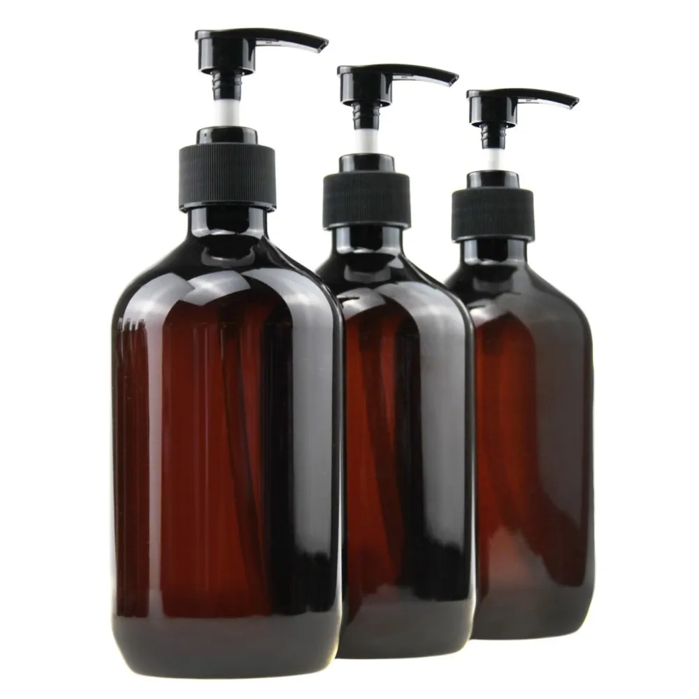 100/200/300/400/500ml Pump Empty Bottle Dispenser Refillable Bathroom Shampoo Shower Gel Bottle Kitchen Plastic Liquid Container