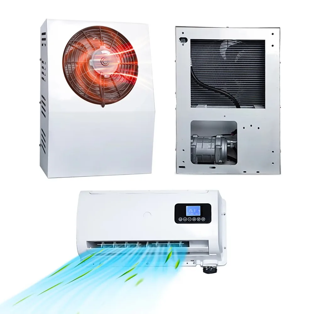 Electric truck heating and cooling car air conditioning 12V 24V split type parking air conditioning AC system