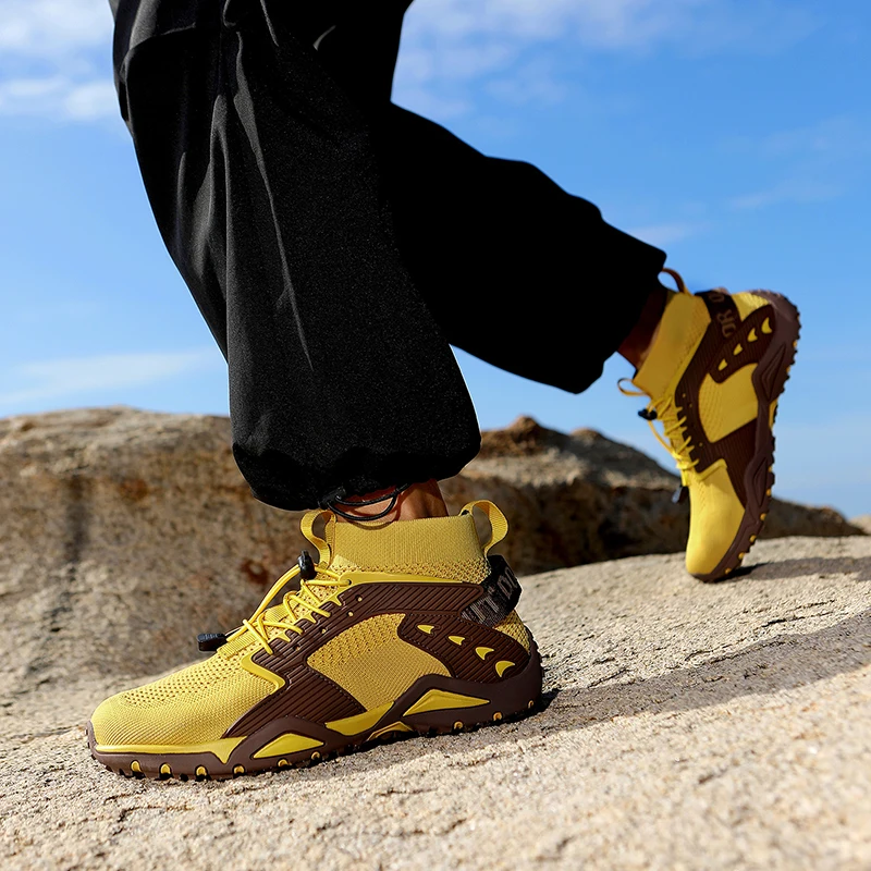 39-46 Size Men's Aqua Shoes Anti-Slip Male Sneakers Mountain Hiking Shoes Quick-Drying Water Shoes Soft Men Casual Sneakers 2026