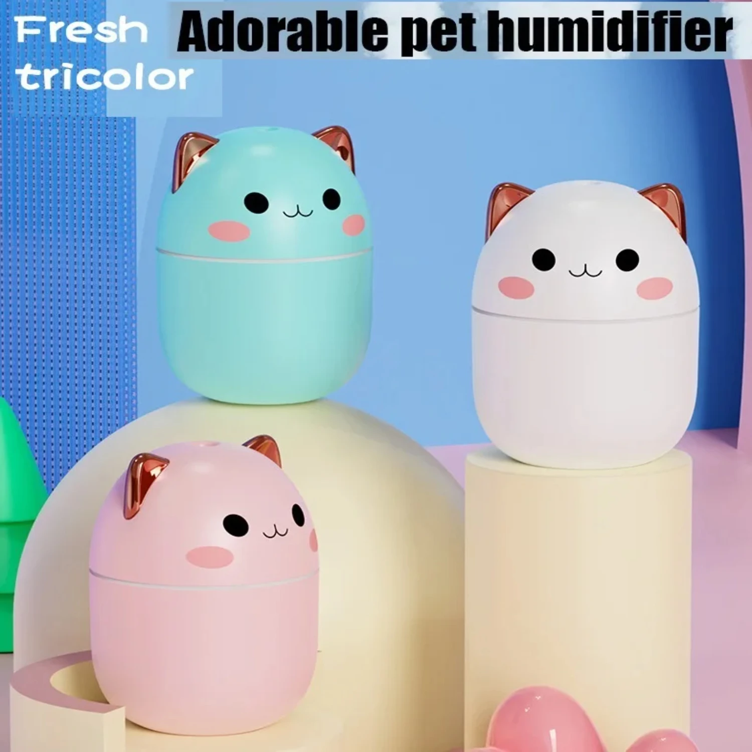 Mini Cute Essential Oil Air Humidifier for Bedroom - Cool Mist Purifier and Diffuser - Perfume Maker and Humidifier - Umidificad