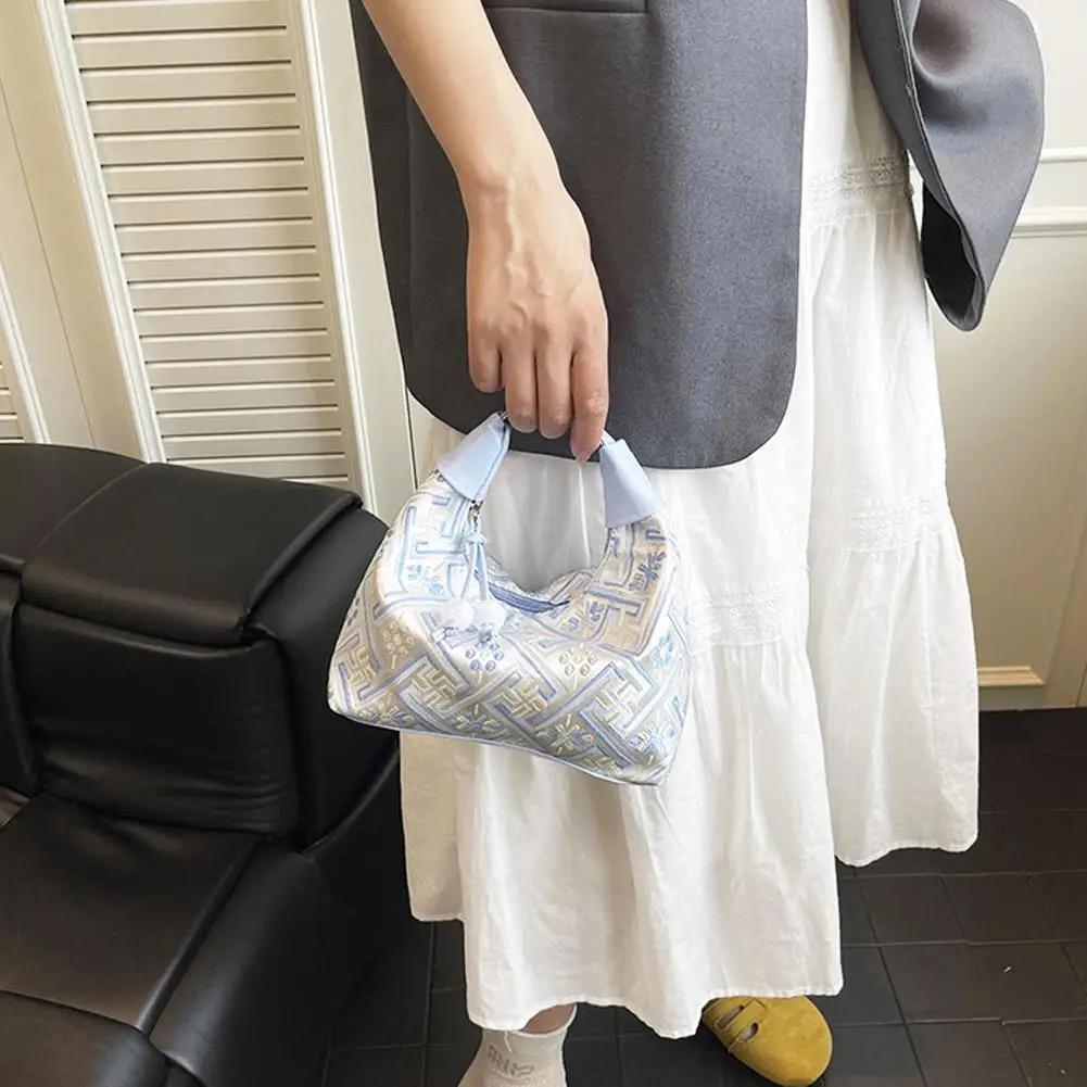 Modna torba na ramię w stylu chińskim, damska torba do pracy, torba crossbody, torba podróżna, prosta, elegancka torebka pod pachę.