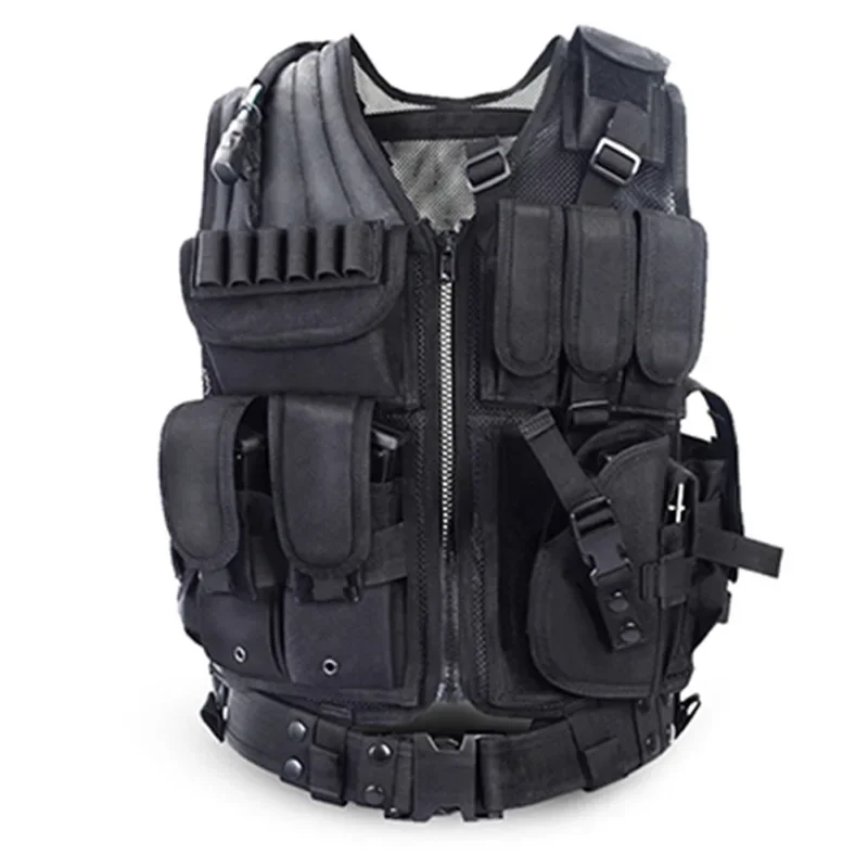 Outdoor summer mesh breathable training vest multifunctional CS field tactical vest