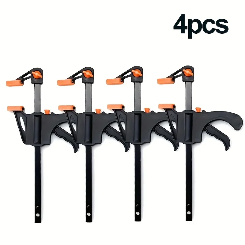 5/2pcs Woodworking Work Bar 4 Inch Clamp Clip Set Hard Quick Ratchet Release Clip DIY Carpentry Hand Tool Woodworking Clamp
