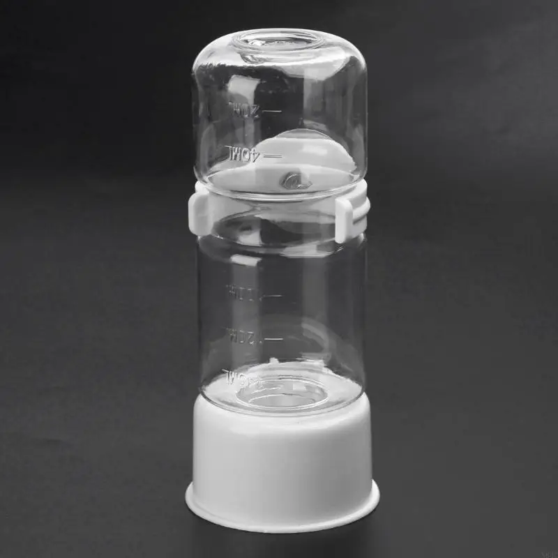 N84C Water Bottle Drinker Clear Seed Dispenser Container Set Mount in Cage