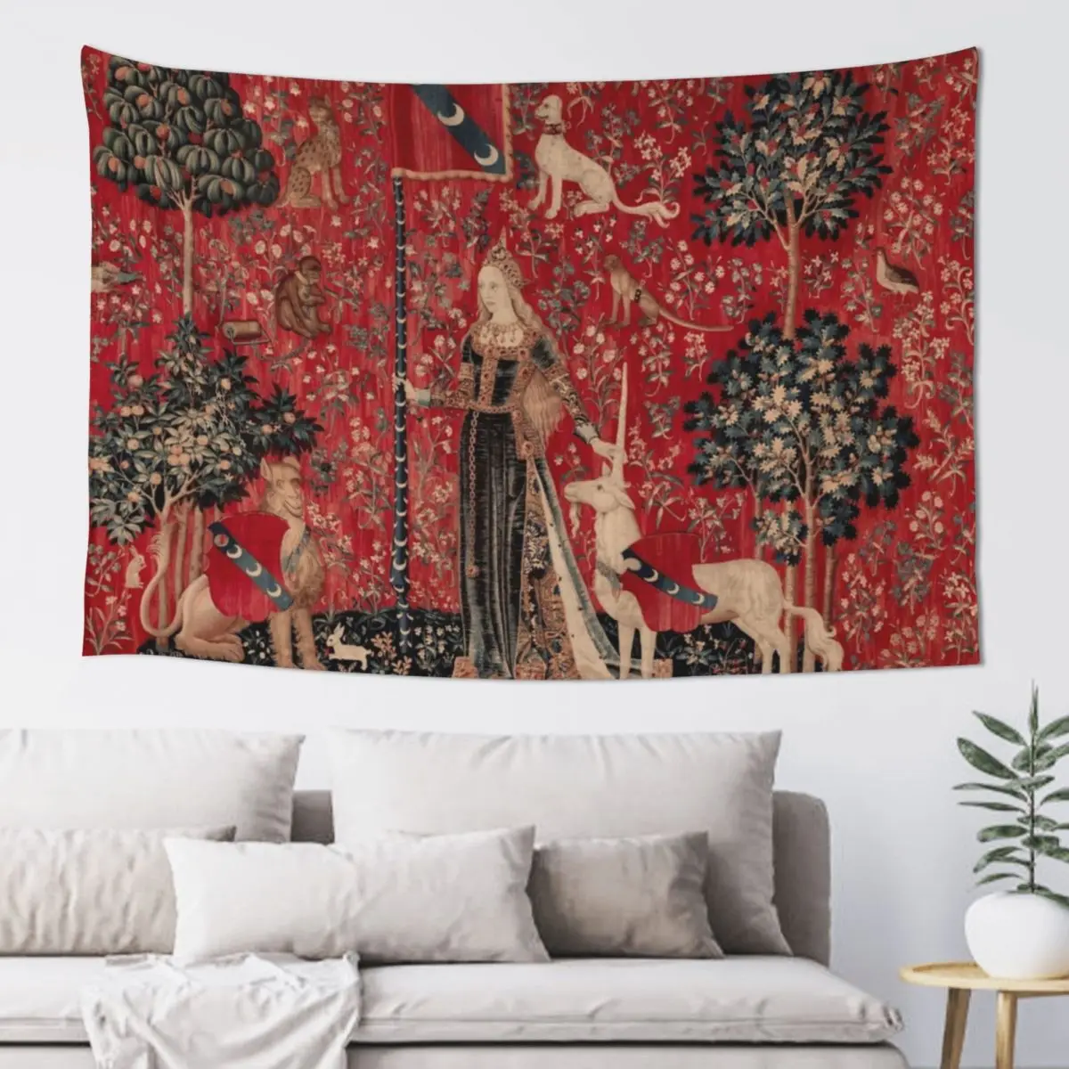 

Lady and Unicorn Medieval Tapestry Decoration For Rooms Tapete For The Wall Bedroom Decorations Wall Decor Tapestry