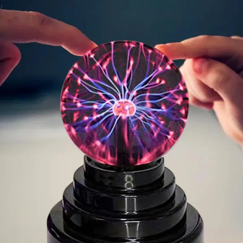 Static Electricity Ball USB Rechargeable Plasma Lamp Ball Static Control Desk Lamp Sound-Activated Electrostatic Ball Plasma