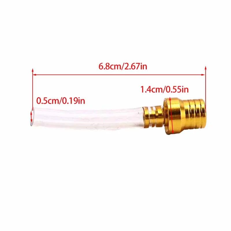 Motorcycle fuel tank vent golden connector transparent hose,suitable for off-road motorcycle maintenance module parts