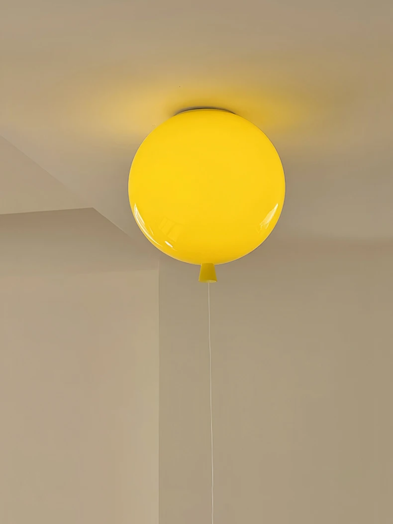 Yellow Blue White Red Glass Ceiling Light Balloon