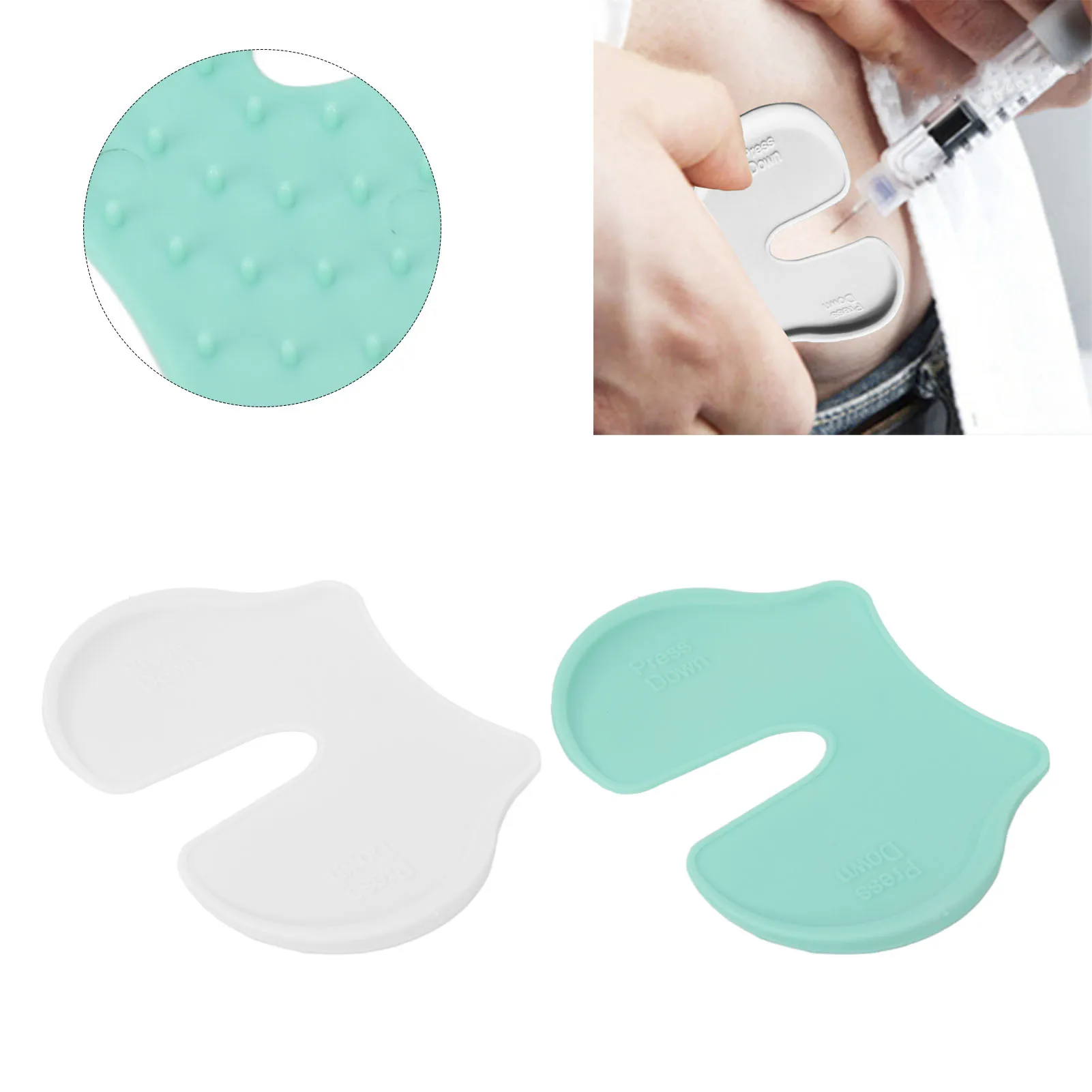4Pcs Box Shot Pain Reducer Shot Assist Pad Reusable Plastic Immunization Shooting Assist Kids Adults Blocks Pain Relief