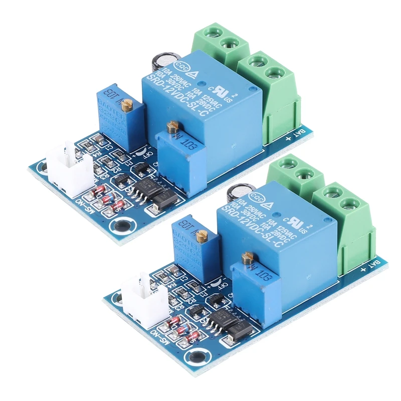 2 Pcs Storage Battery Module 12V Battery Low Voltage Cut Off Automatic Switch On Recovery Protection Module