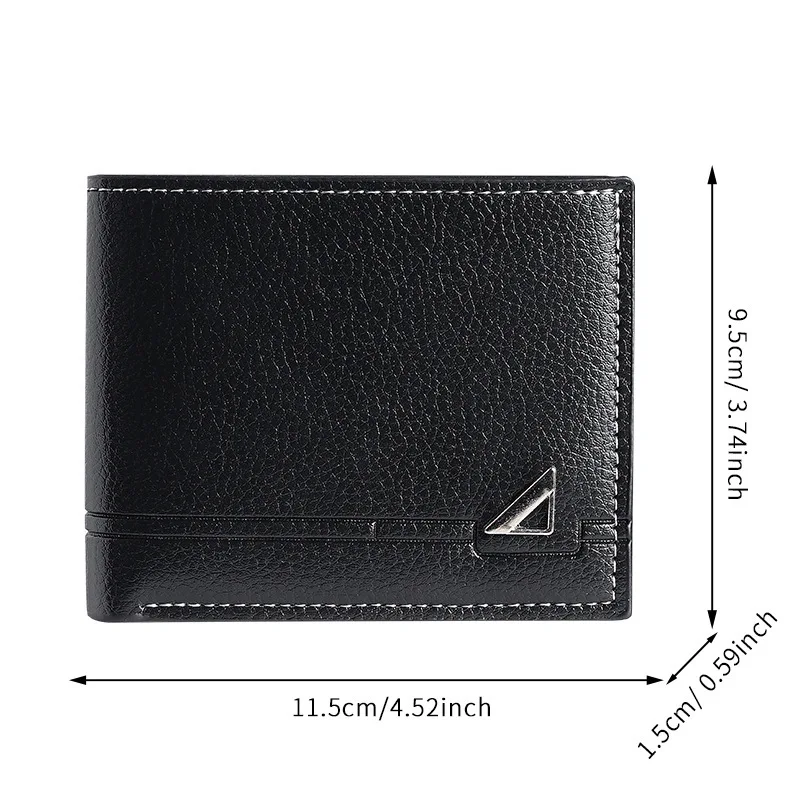 

New men's wallet Short wallet Men's youth business casual horizontal wallet Fashion large capacity soft leather wallet