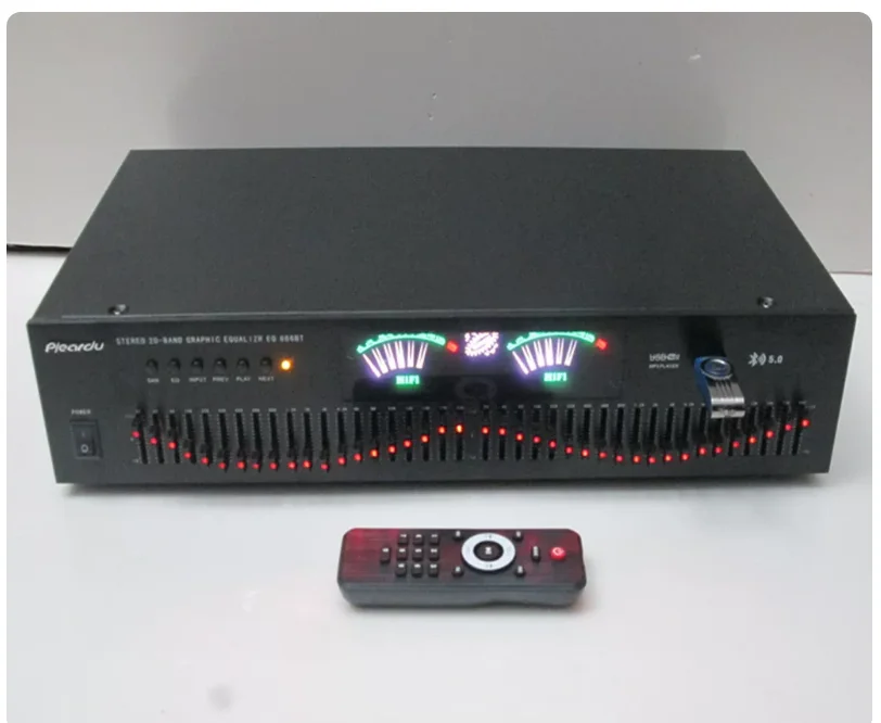 Remote control 40-band 5.0 lossless Bluetooth card stereo high-medium bass hifi Graphic Equcize home dual 20-band EQ equalizer