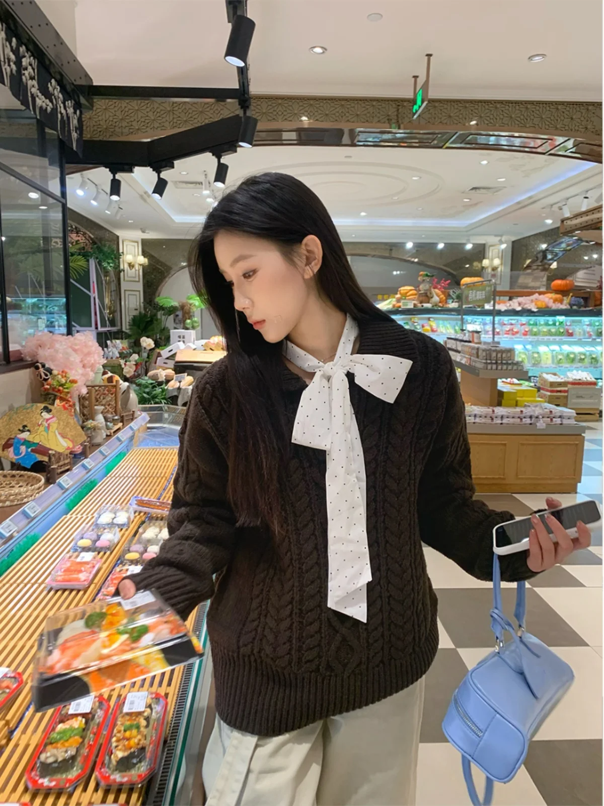 

New Year's Knitted Sweater Women's Base Layer Overhead Design Twist Knit Top Loose Fit Long Sve Color Commute Sle