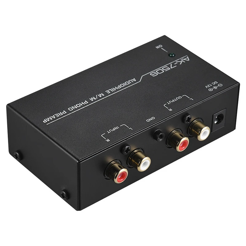 Ak-750S Phono Preamp Preamplifier Audio Amplifier LP Vinyl Turntable Amplifier Rca Input And Output(US Plug)