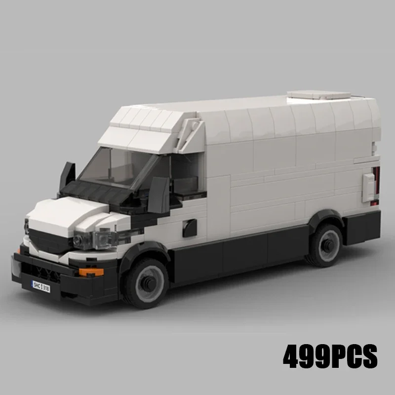 

City Transport Vehicles Model Moc Building Bricks White Cargo Truck Technology Blocks Gifts Christmas Toys DIY Sets Assembly