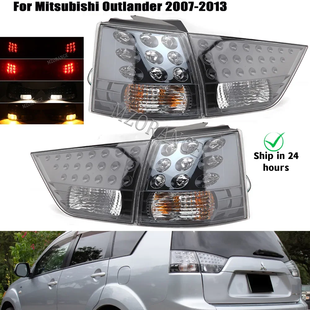 Conjunto de luzes traseiras traseiras para mitsubishi outlander exhev 2007 2008 2009 2010 -2013 led sinal de freio de parada acessórios para carro