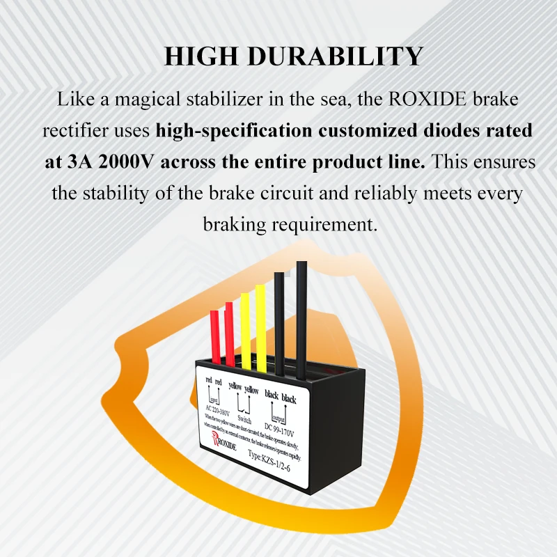 KZS-1/2-6 Motor Brake Rectifier (AC200/380V, DC99/170V) - Brake Switch
