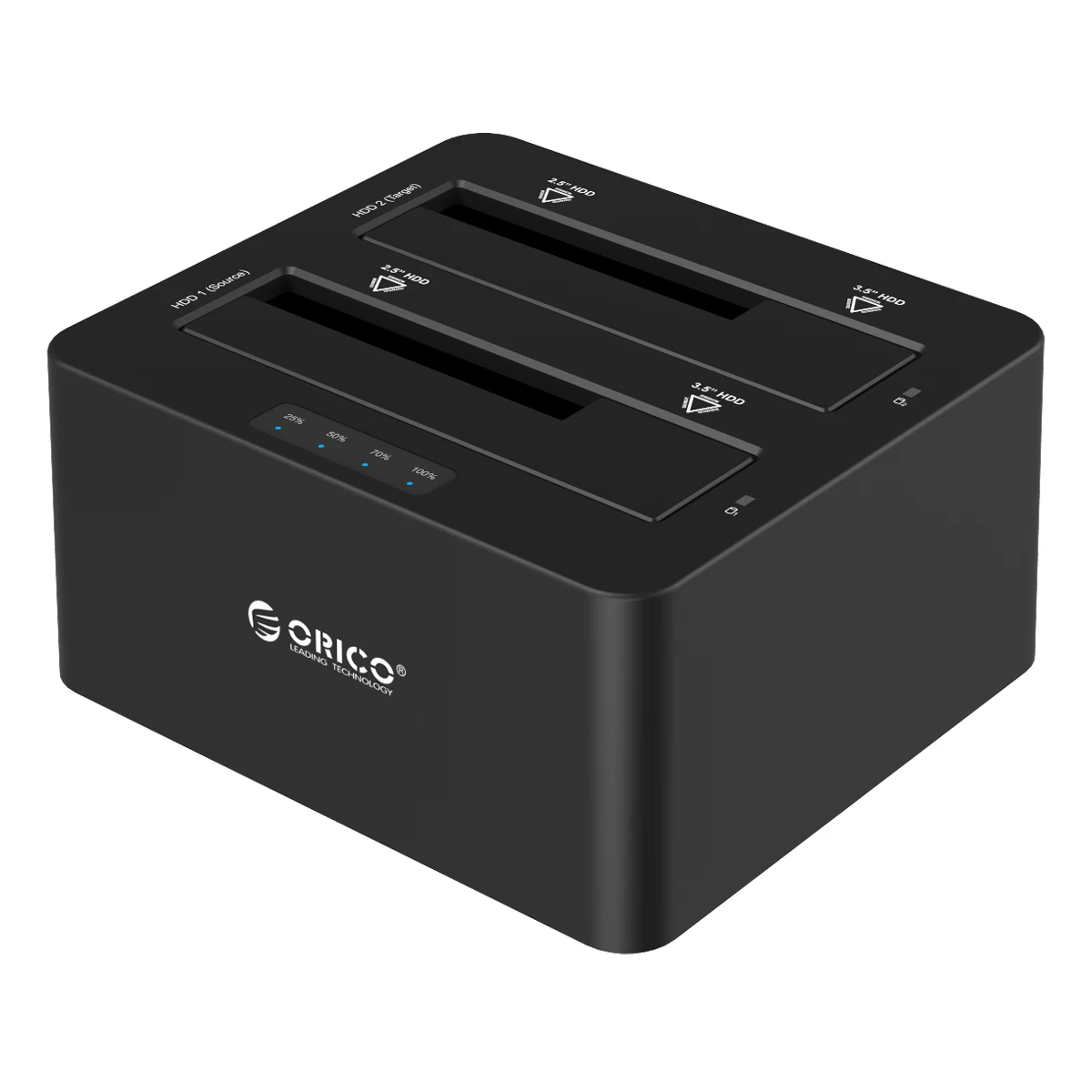 Orico 3,5 Zoll Dual-Bay Typ C 5 Gbit/s Festplatte Docking station für 2.5/3.5 "HDD/SSD mit 12 v3a Power Uasp Container Design – Detail 20