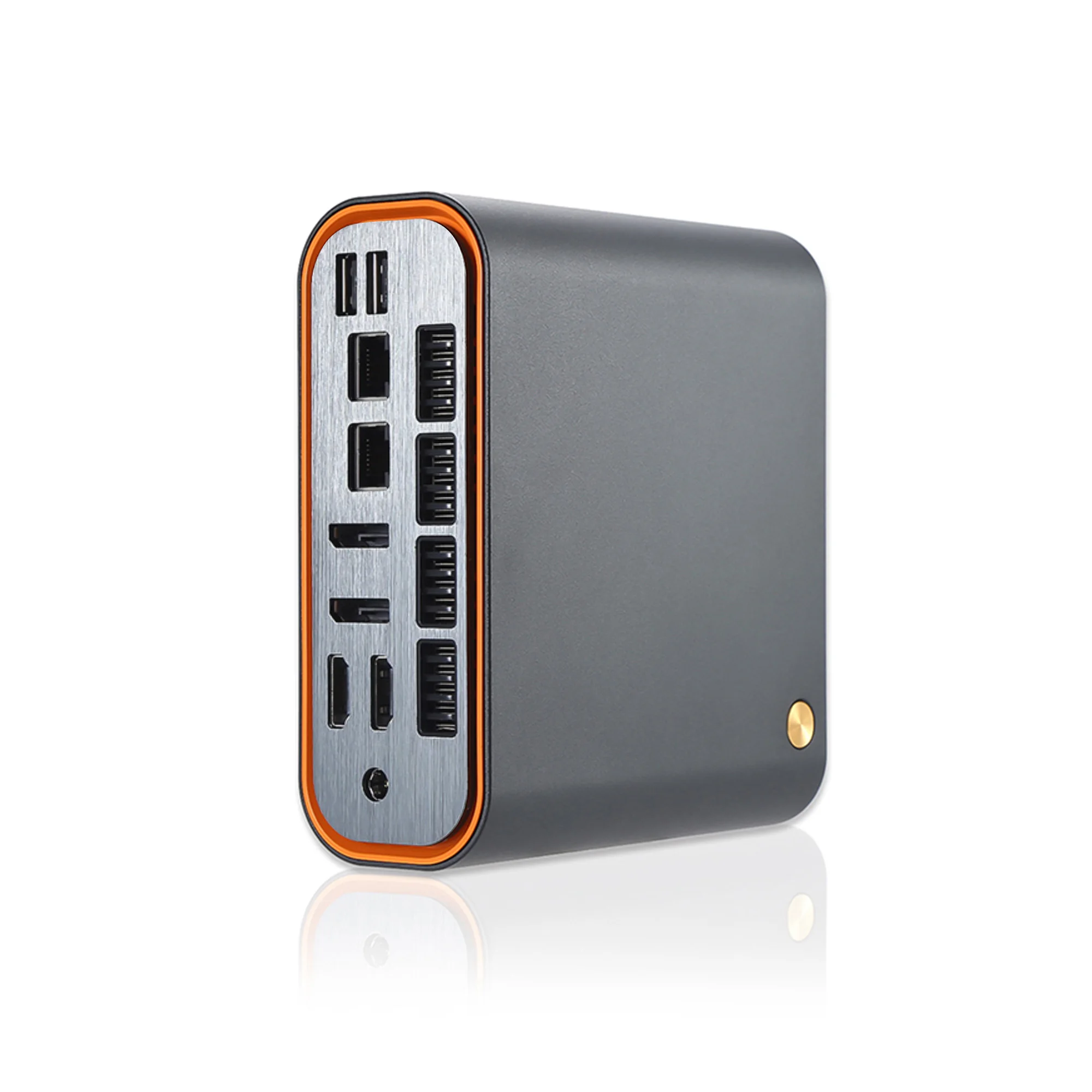 VNOPN PC Mini Intel Core i3 1215U DDR5 2*HDMI 4K 2*DP 8K Layar 2*LAN Windows 10 Linux HTPC Kompak & Ideal untuk Rumah, Bisnis