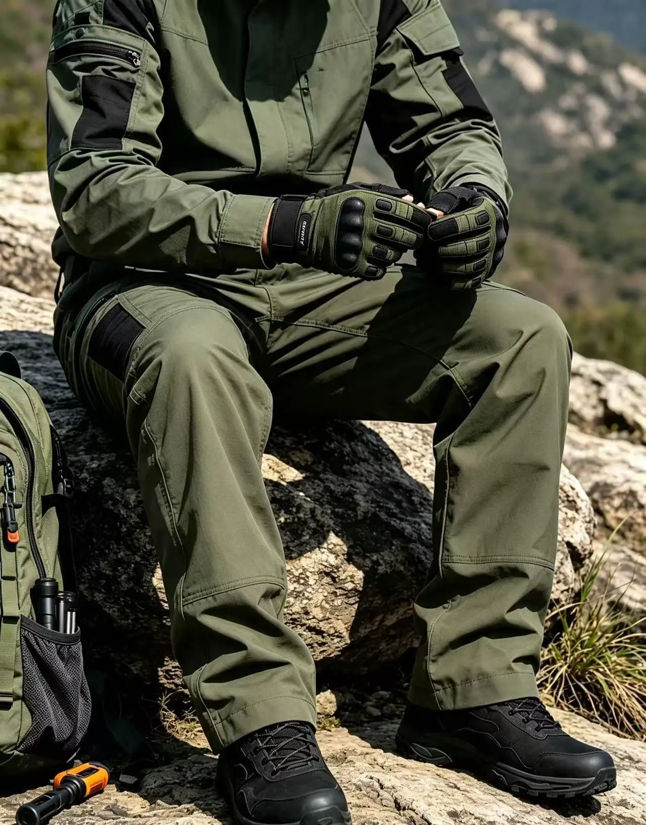 Men's Casual Tactical Pants Multi Pockets Work Trousers Male Outwear Spring Wear-resistant Trousers Straight Autumn Cargo Pants