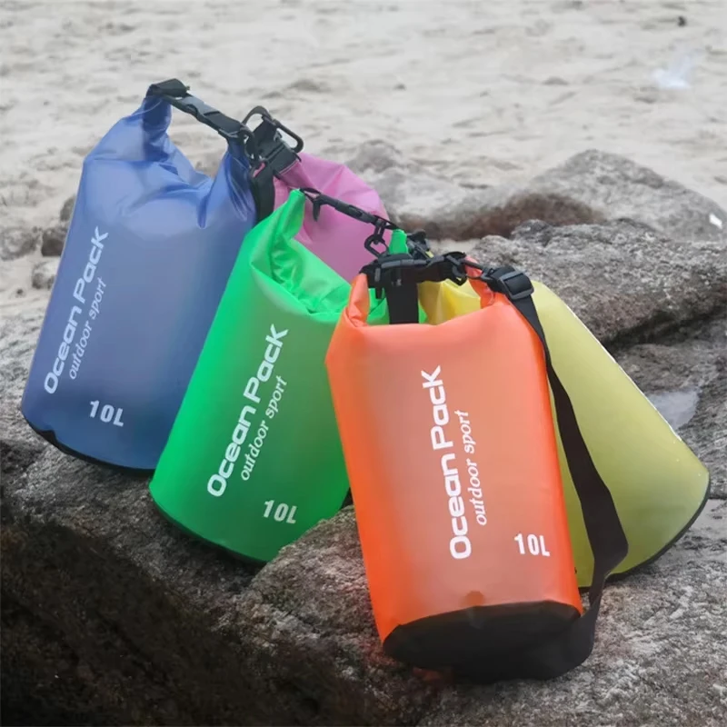 5L/10L/15L/20L Waterproof PVC Dry Bag Sack Ultralight Drifting Swimming Clothes Storage Bag Rafting Kayaking Outdoor Sport Bag