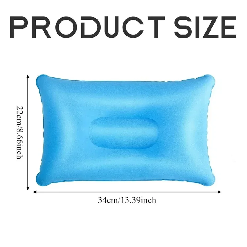 Portable Fold Inflatable Air Pillow Camping Pillow Washable for Airplanes Cars Office Naps Hiking Backpacking Multi Functional