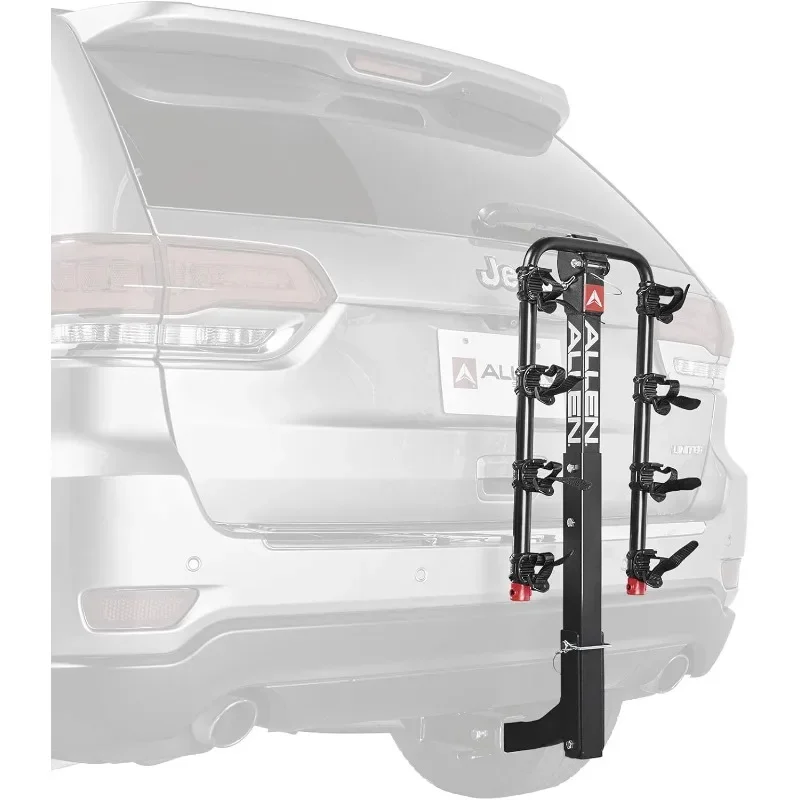Popular.Sports Deluxe 4-Bike Hitch Mount Rack (2 بوصة استقبال)، أسود