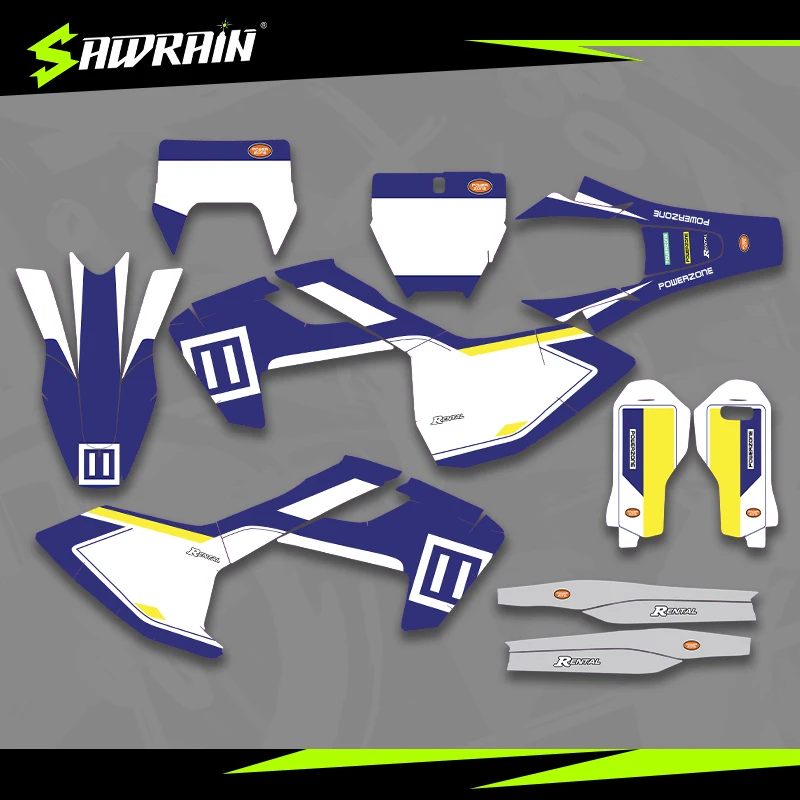 

Мотоциклетные графические фоны Sawrain, наборы наклеек для Husqvarna 16-18 TC FC TX FX FS 17-19 TE FE 02