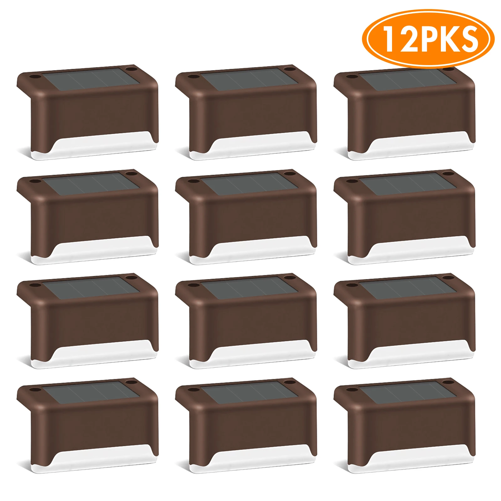 

Solar Deck Lights Lamp 12Pack Outdoor Waterproof Solar-Powered LED Lights Deck Warm White for Step Fence Yard Patio Pathway