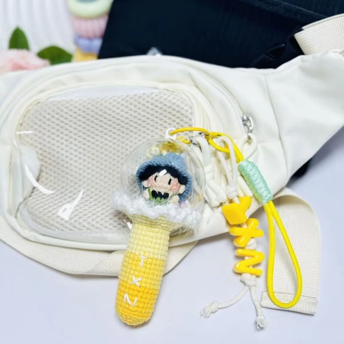 قبعة صياد السمك Tian Xuning، حلوى صغيرة الحجم، عصي دعم متوهجة، المعلقات الكروشيهية، مواد الدعم، الهدايا