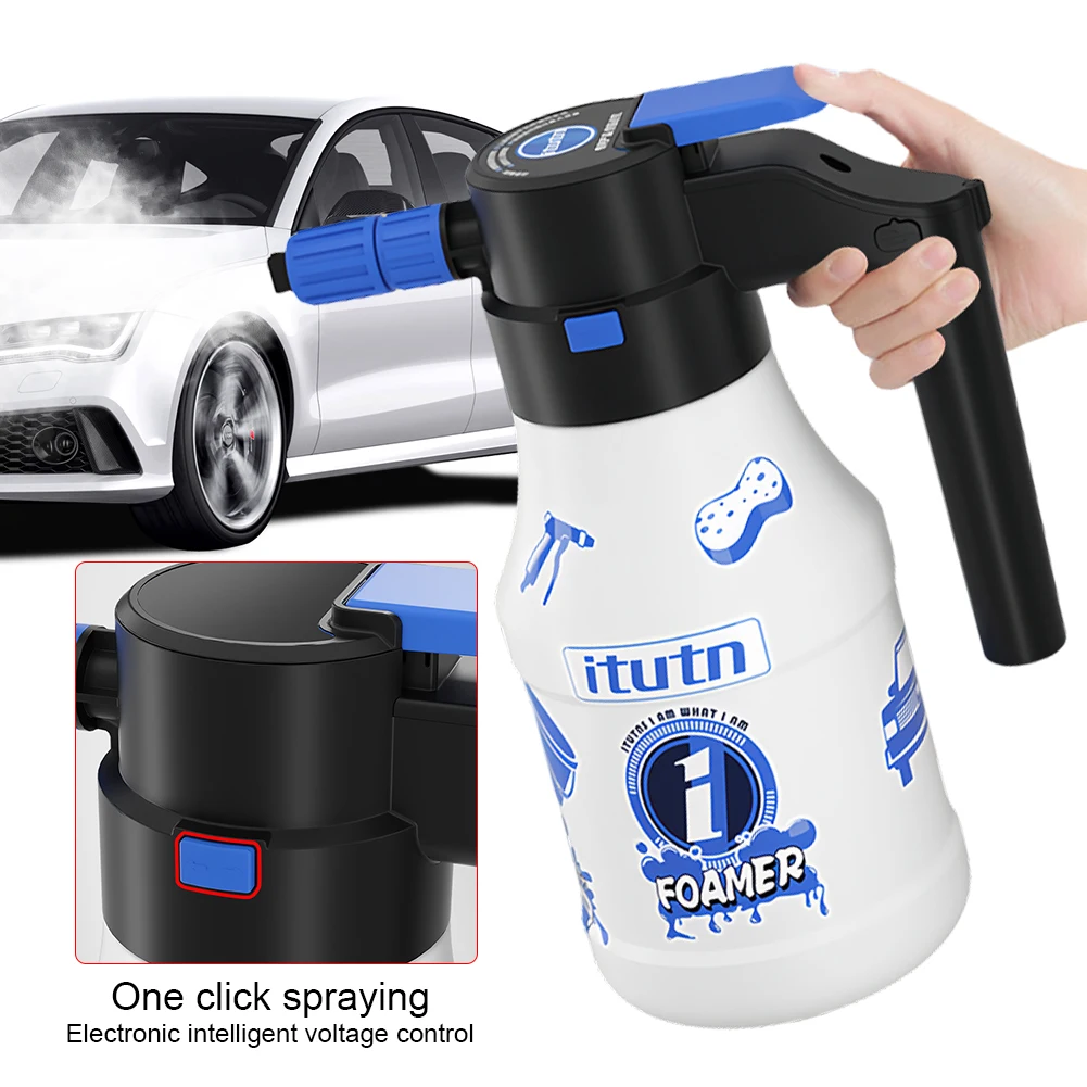 

1.5L Car Washing Foam Sprayer Can USB Rechargeable Car Wash Electric Water Gun Hand Pump Foam Sprayer Car Home Cleaning Tools