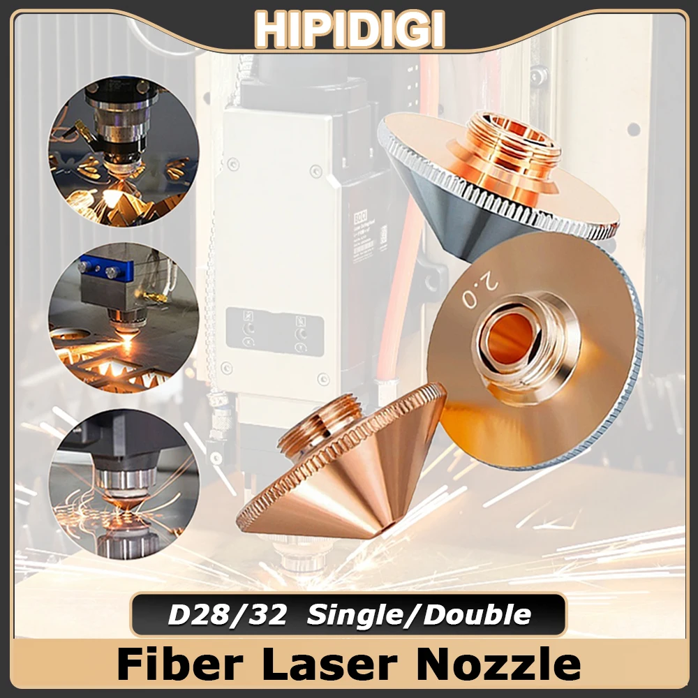Fiber Laser Nozzle D28 M11 D32 M14 H15 Nozzle 1.2 1.5 2.0 2.5 3.0 Single Double Chrome Raytools Nozzle for Laser Cutting Machine