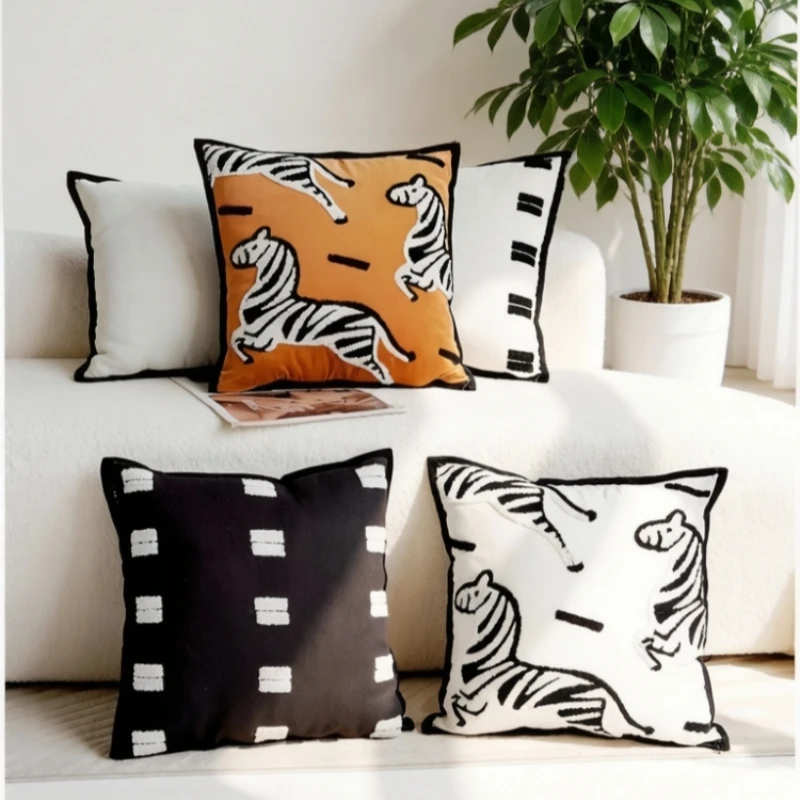 

Pillow Case 45x45 Decorative Modern Artistic Sense Pillows Retro Luxury Pillow Covers Home Sofa Decro