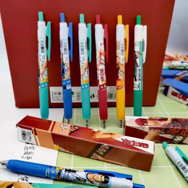 Slam Dunk anime cartoon Sakuragi Hanamichi Rukawa Maple blind box pen push-type gel pen Japanese creative black water pen gift