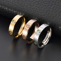 Luxury Jewelry Stainless Steel Ring Plated Real Gold Silver Love Screw Screwdriver Ring for Men Women Cartierred Ring gift