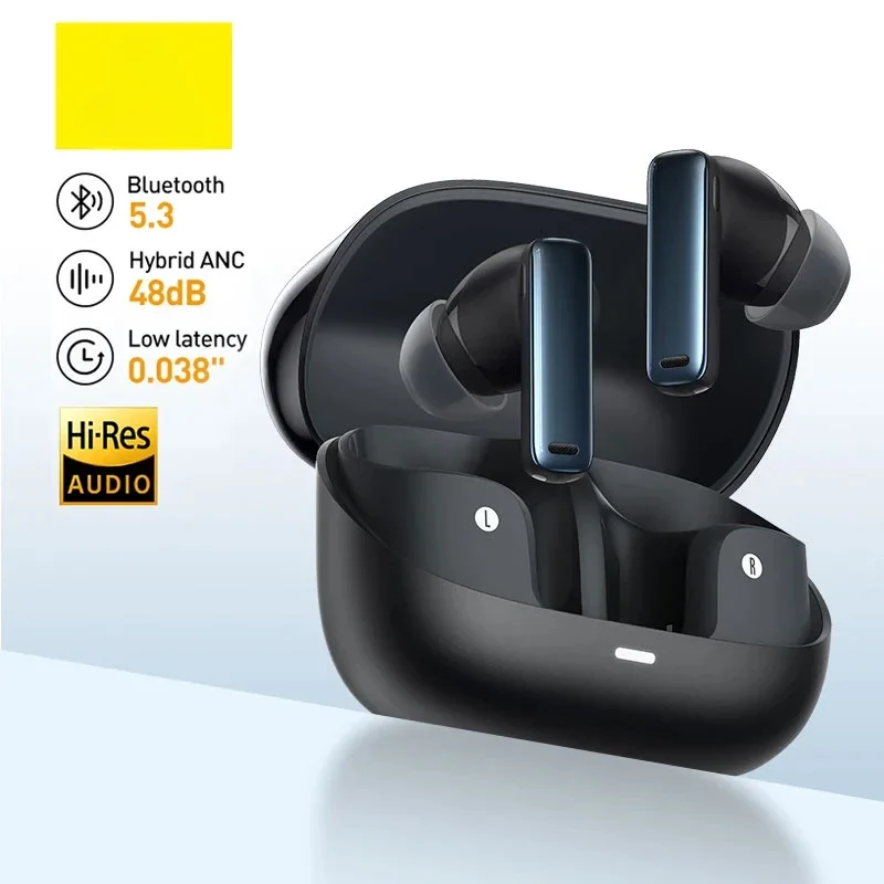 M2s ANC Earphone Bluetooth 5.3 Active Noise Cancellation -48dB Wireless Headphone Support 3D Spatial Audio Earbuds