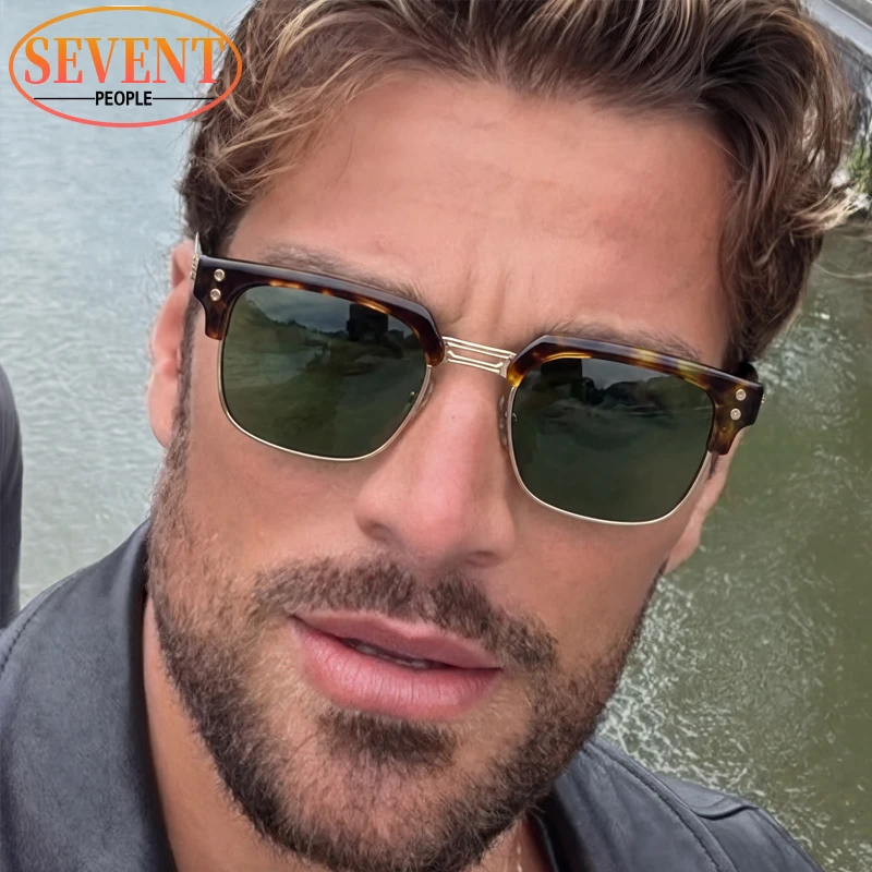 

Fashion Classic Square Sunglasses Men Retro 2026 Luxury Brand Vintage Photochromic Metal Frame Change Color Sun Glasses Shades