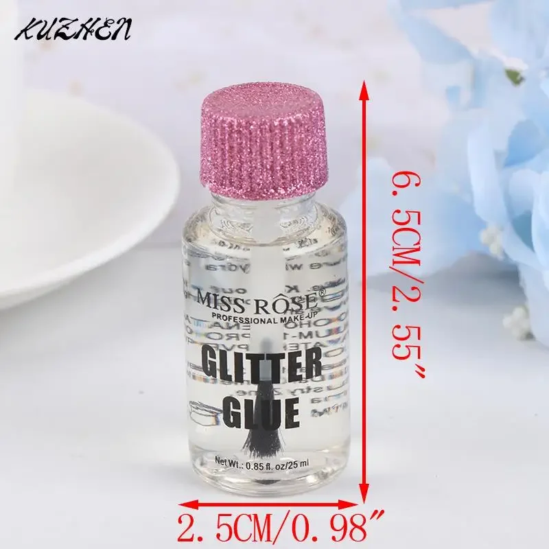 Lem Glitter 25ML untuk Mata Bibir wajah tubuh bubuk Festival berkilau lem anti-sensitif kilau tinggi lem khusus