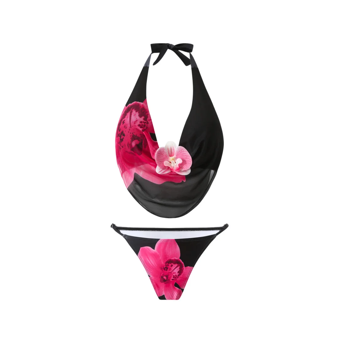S - XL Mit Rock Blumenmuster Bikini Damen Bademode Weiblicher Badeanzug Dreiteiliges Bikini-Set Badeanzug Schwimmanzug V7996 – Detail 13